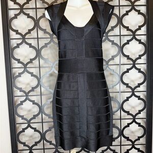 Elegant Black Bandage Dress